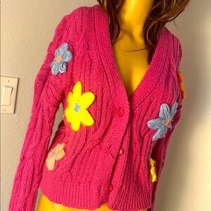 Super cute Floral Pink Sweater